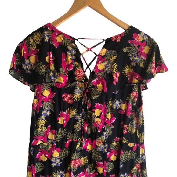 Michel Studio Dress US 12 Floral Party Dress Multi Black Pink Yellow Gre… - Picture 10 of 16